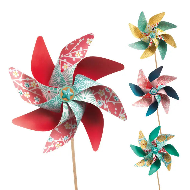 Colorful decorative pinwheels.