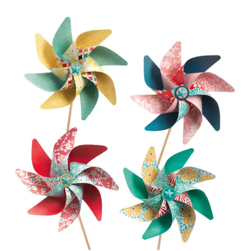 Colorful decorative pinwheels.