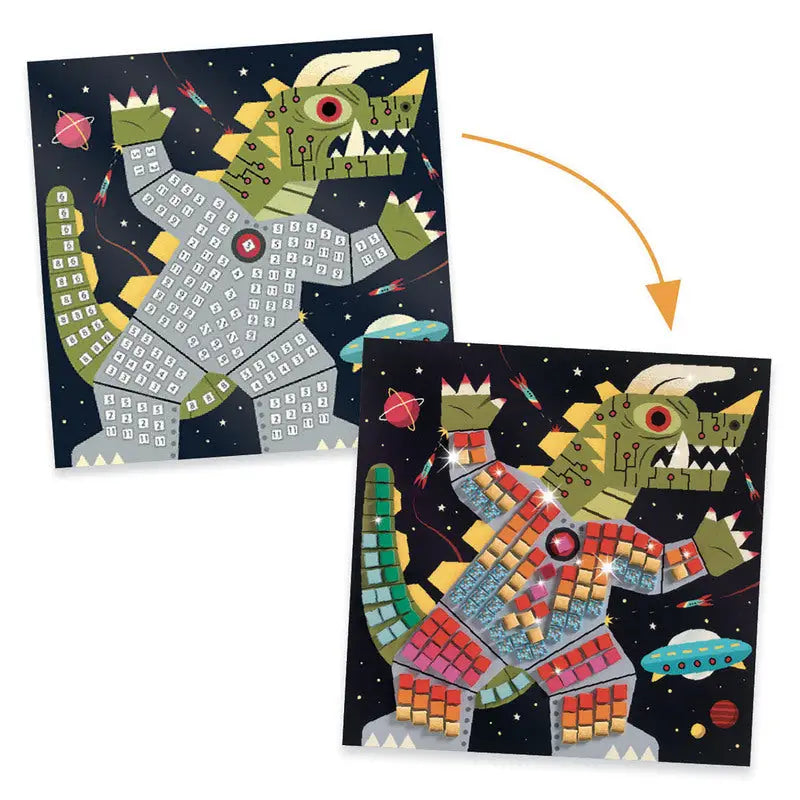 Mosaic sticker art kit.