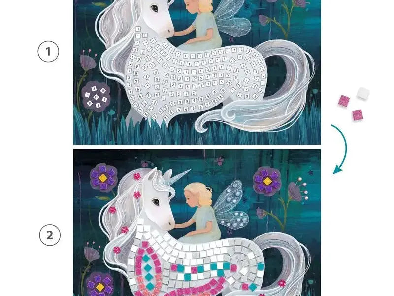 Unicorn mosaic art project.
