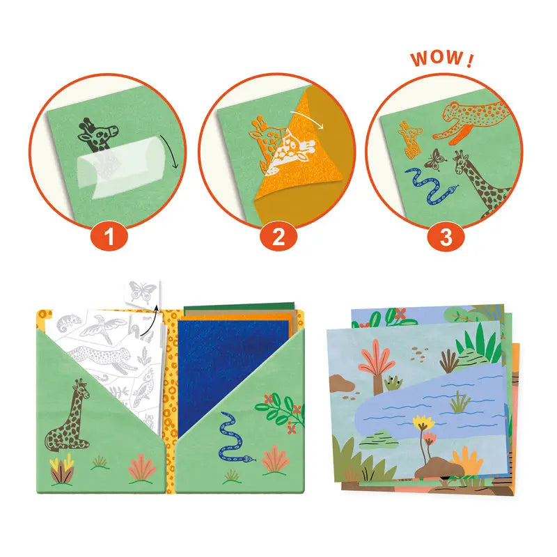 Jungle-themed activity set.