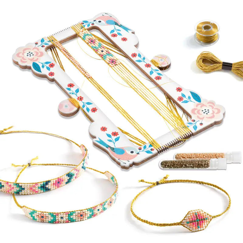 Beaded bracelet-making kit.