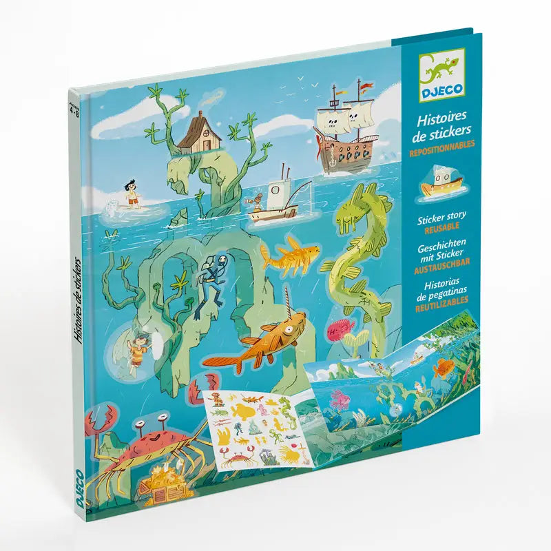 Children’s storybook or activity book featuring an underwater ocean scene on the cover.