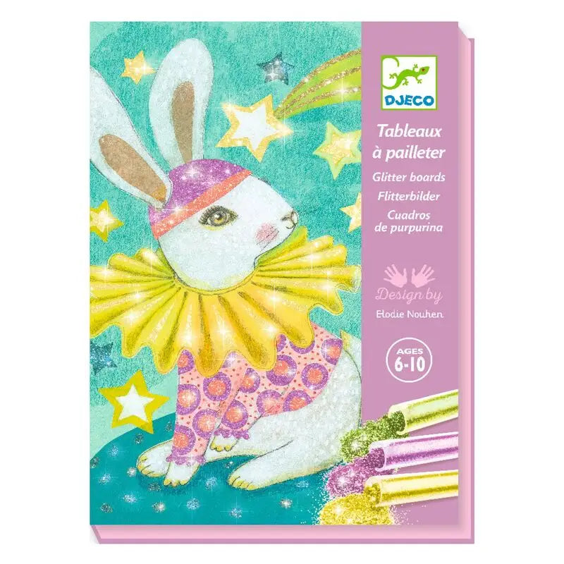 Colorful art kit featuring a whimsical rabbit illustration on the cover.