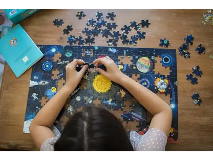 Jigsaw puzzle depicting a space or solar system scene.