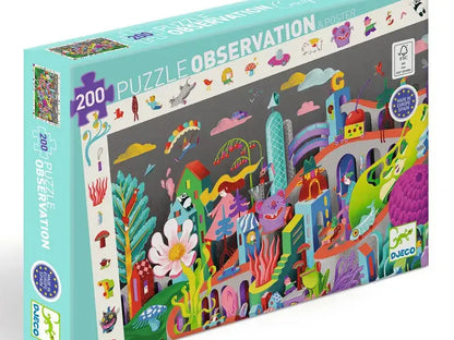 Colorful 200-piece observation puzzle box featuring an underwater aquatic scene.