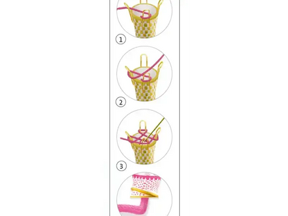 Illustrated step-by-step instructions for making a paper party horn or noisemaker.
