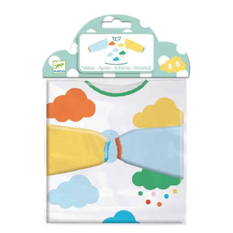 Colorful packaging for children’s stickers or decals featuring cloud and weather designs.