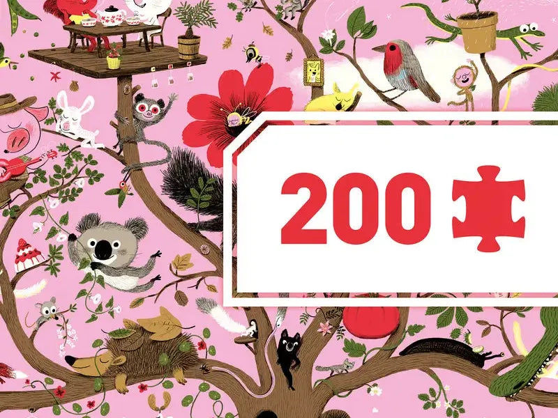 Whimsical animal-themed jigsaw puzzle.