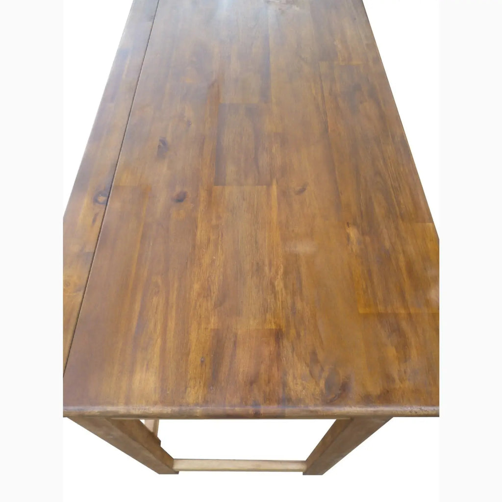 Wooden table with visible grain.