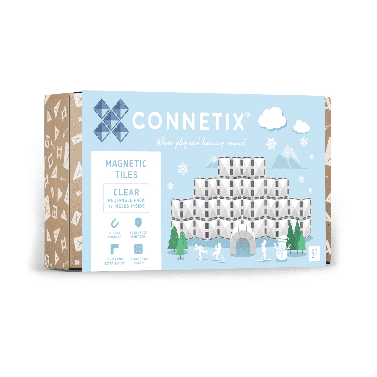 Connetix Clear Rectangle Pack 12 pc