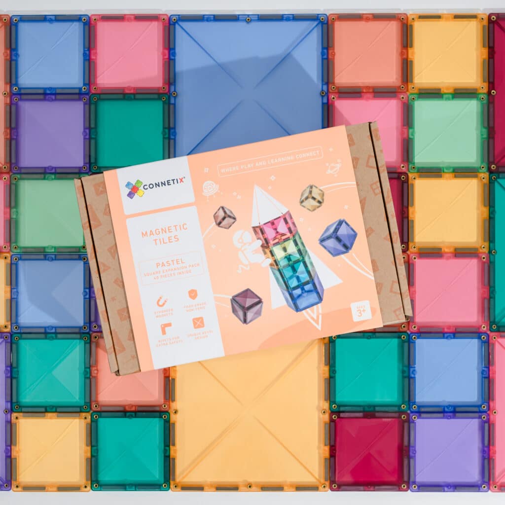 Connetix Pastel Square Pack 40 pc