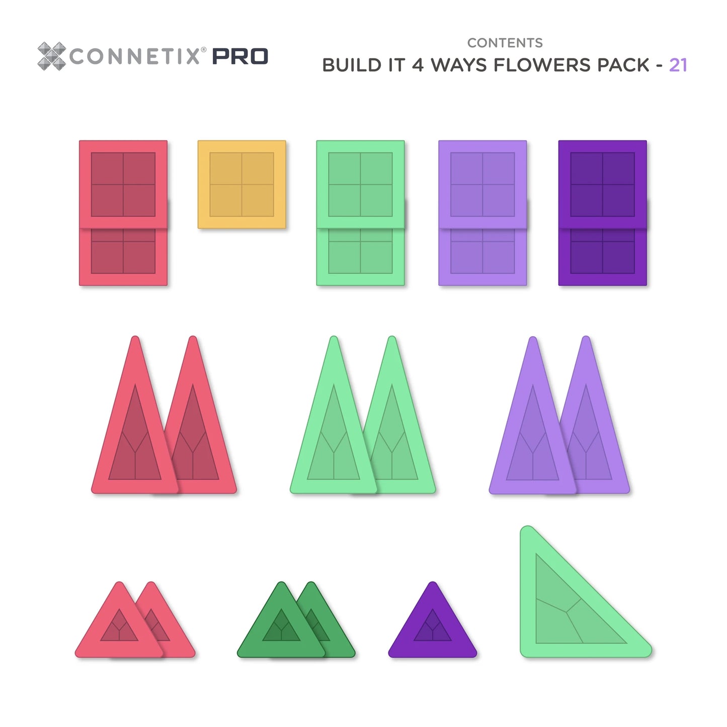 PRO Build It 4 Ways Flowers Pack 21 pc