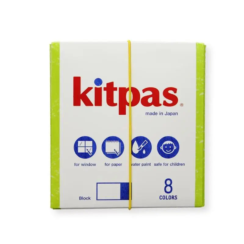 Box of Kitpas drawing materials featuring 8 colors, made in Japan.