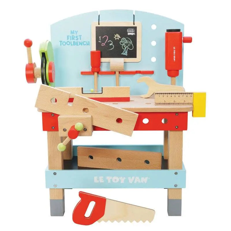 Wooden toy workbench.