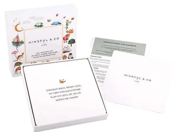 Stationery set featuring a box with colorful animal illustrations and accompanying papers or cards.