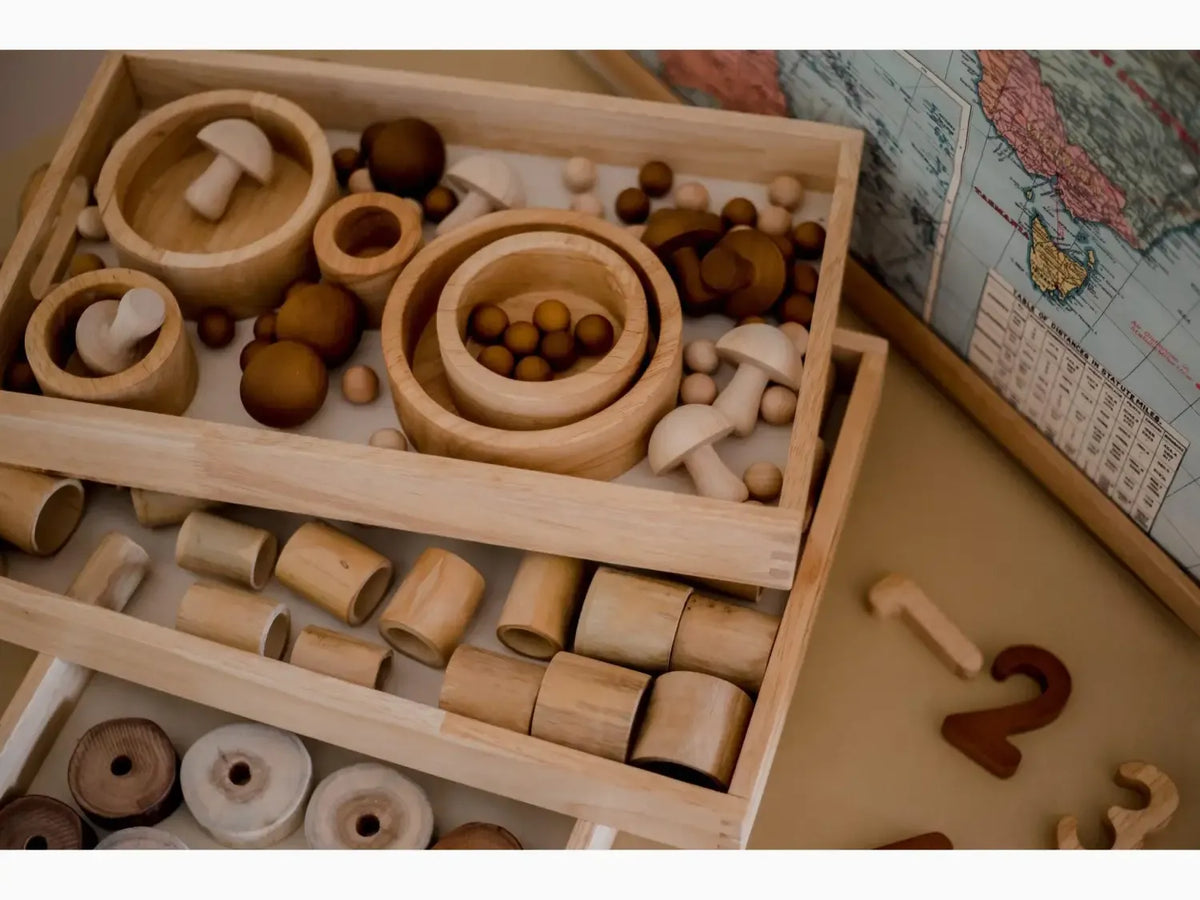 Wooden toy set.