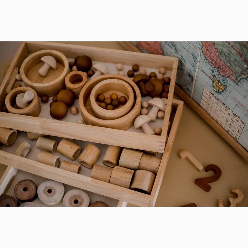 Wooden toy set.