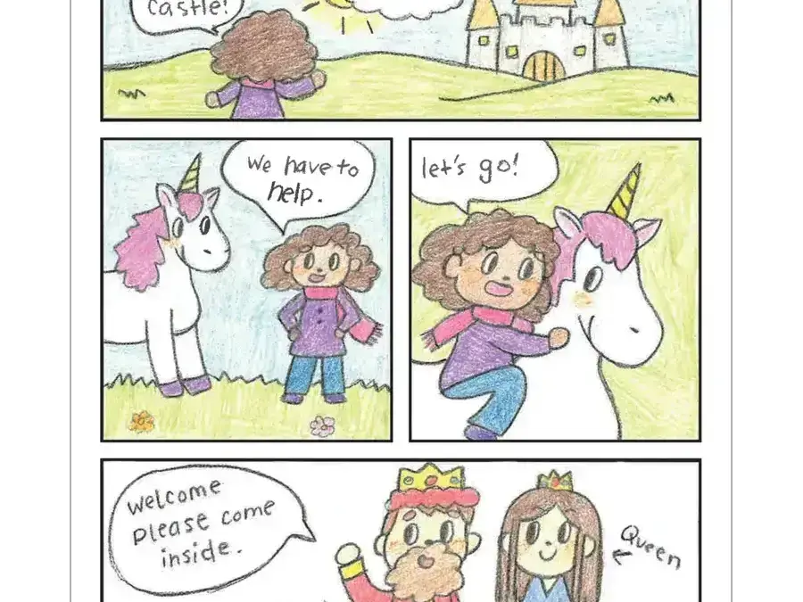 Hand-drawn comic strip.