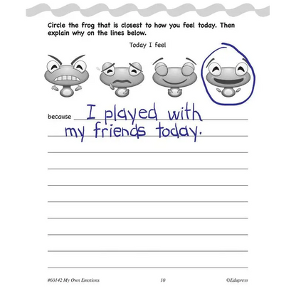 Worksheet about emotions.