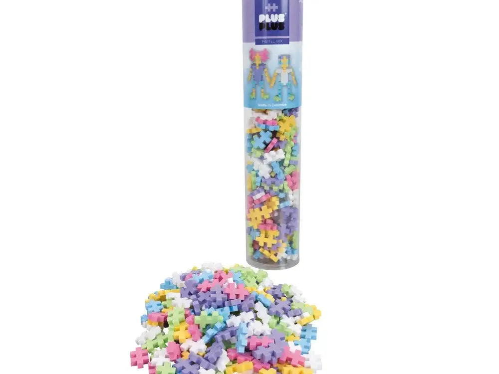 Tube filled with colorful star-shaped beads or confetti.