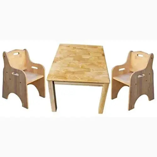 Wooden children’s table and chairs.