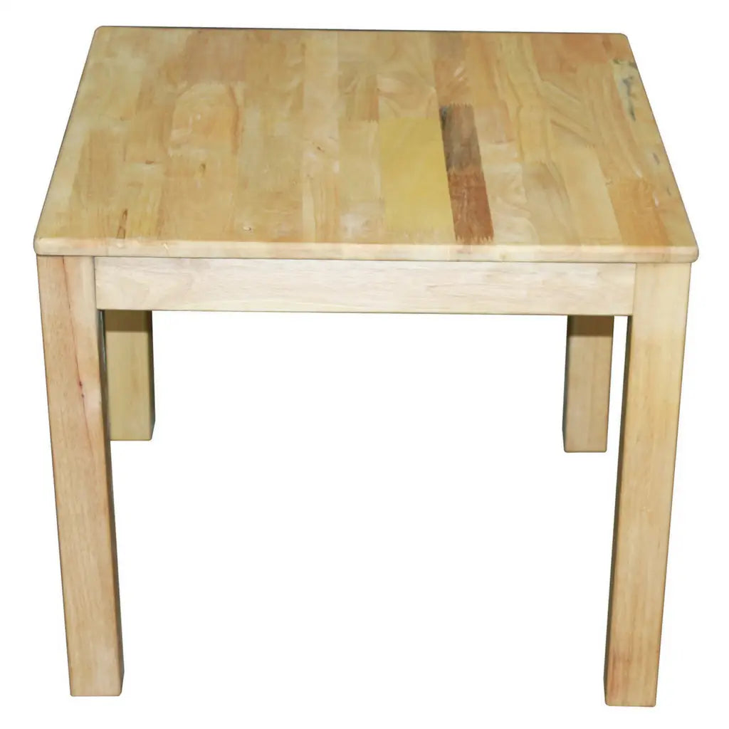 Wooden square table.