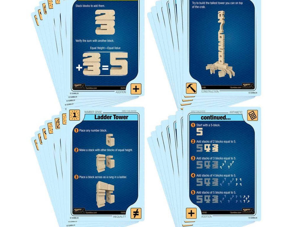 SumBlox Minis Starter Set 38 Blocks & 36 Activity Cards