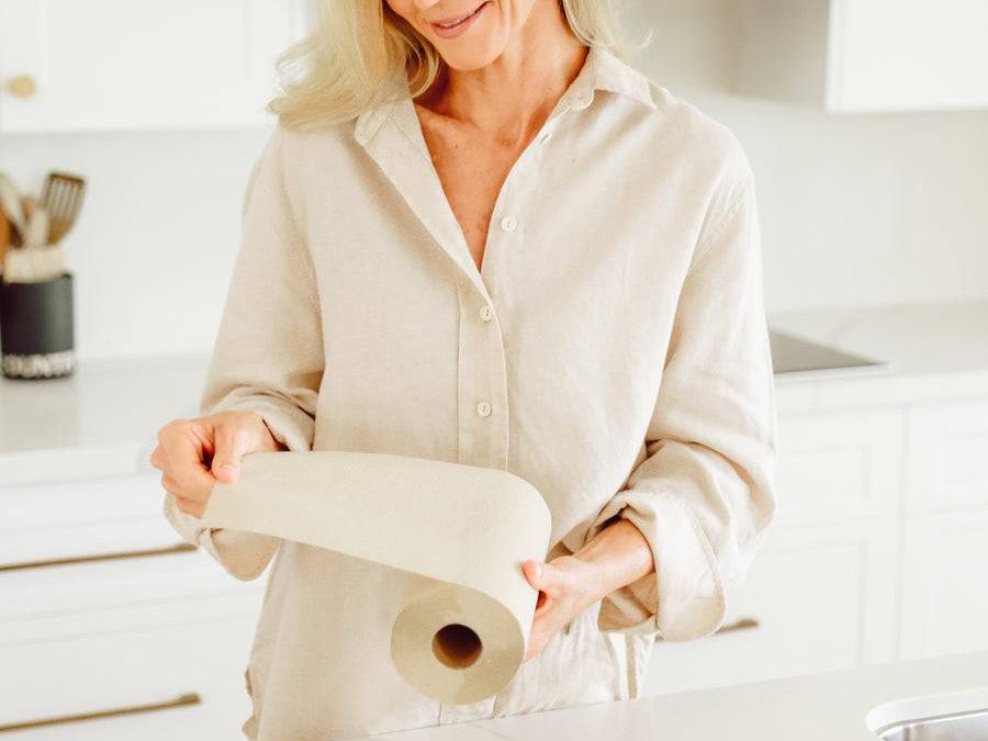 Eco Cheeks Unbleached Bamboo Paper Towel - 12 Rolls