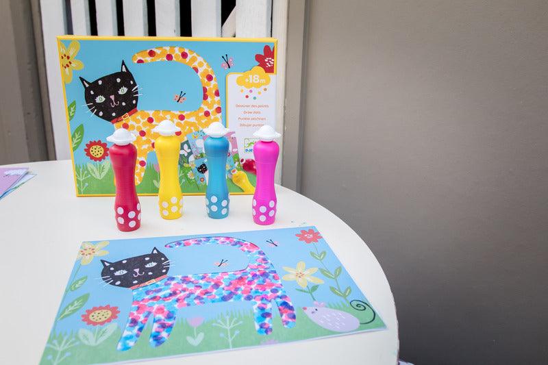 Toddler's Creative Animal Art Set with Foam Markers by Djeco