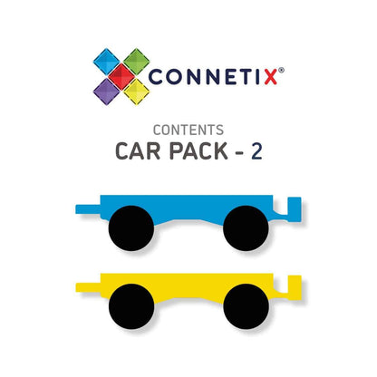Connetix 2-Piece Rainbow Magnet Car Set for Creative Play