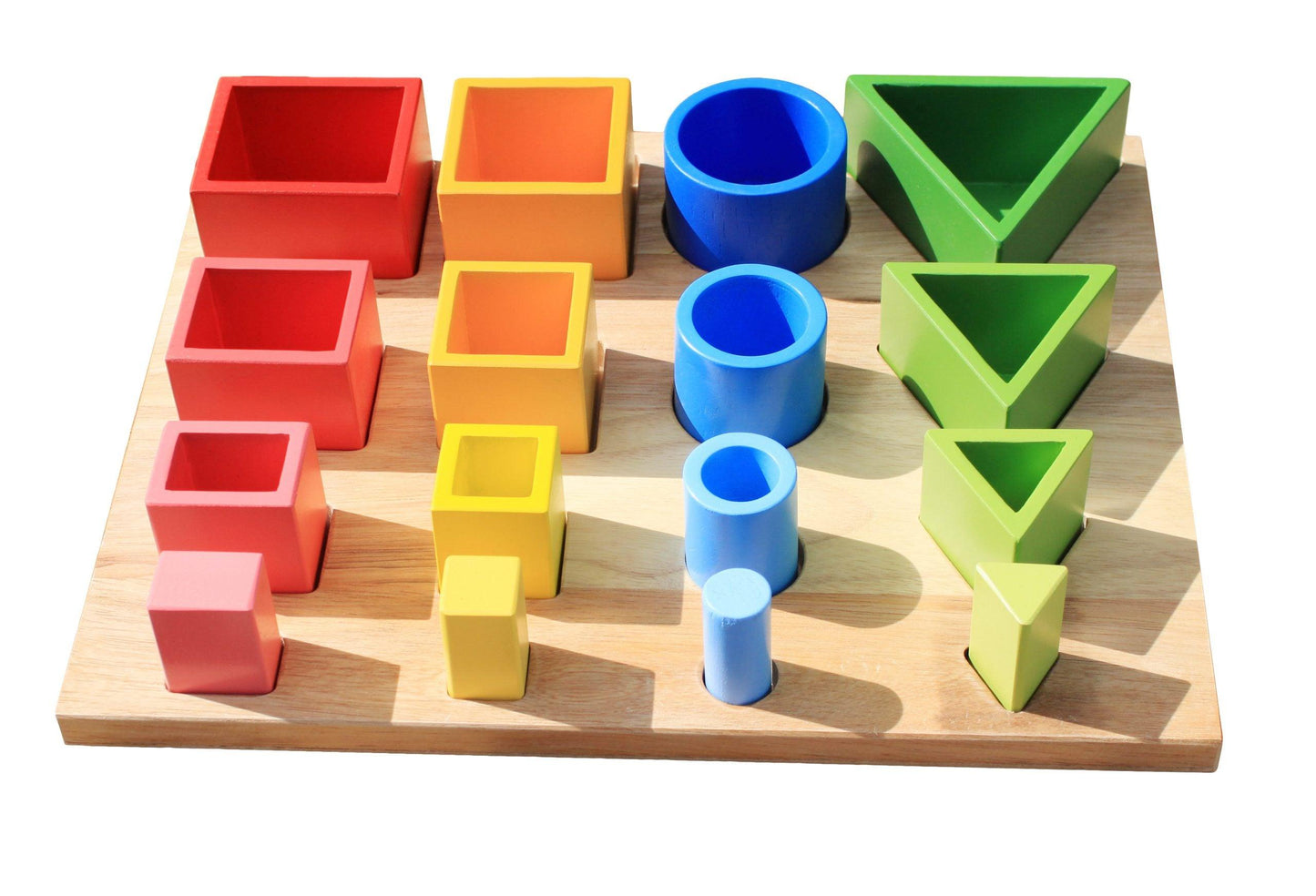 Qtoys Montessori-Inspired 3D Stacking & Sorting Playset