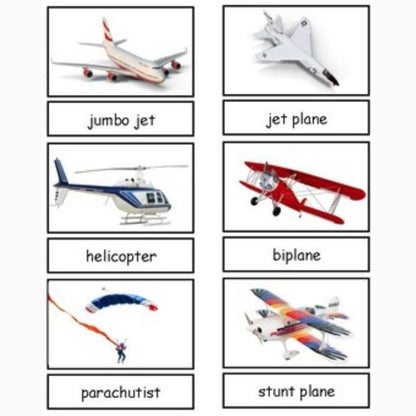 Skyward Adventure TOOB: Aviation Figurines and Language Learning Cards Set