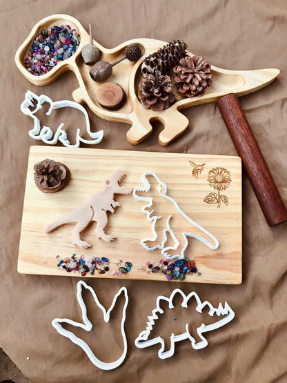 Eco-Friendly Dinosaur Dough Cutter for Creative Play