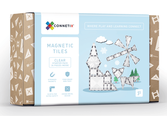 Connetix 34-Piece Transparent Magnetic Tile Adventure Pack