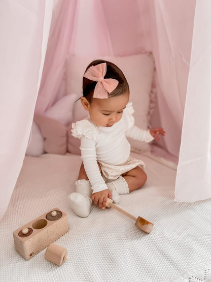 Sweet Harmony Montessori-inspired Wooden Rattle for Infants