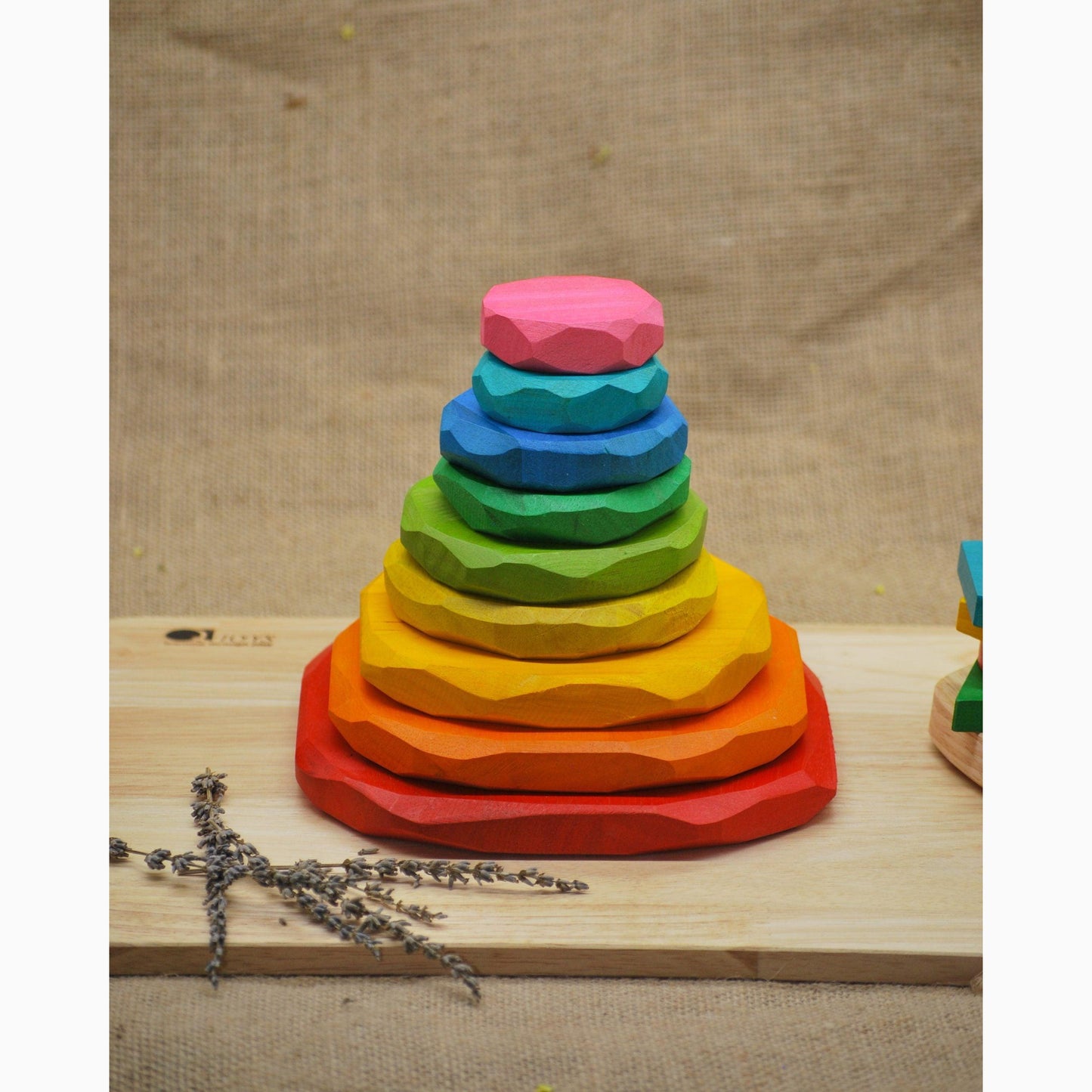 Qtoys Balancing and Stacking Coloured Stones for Kids