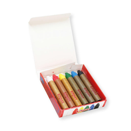 Kitpas Artistic Medium Stick Crayons - Set of 6 Vibrant and Versatile Colours